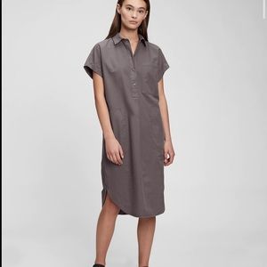 Gap pop over dress! Gray collared button down dress size medium